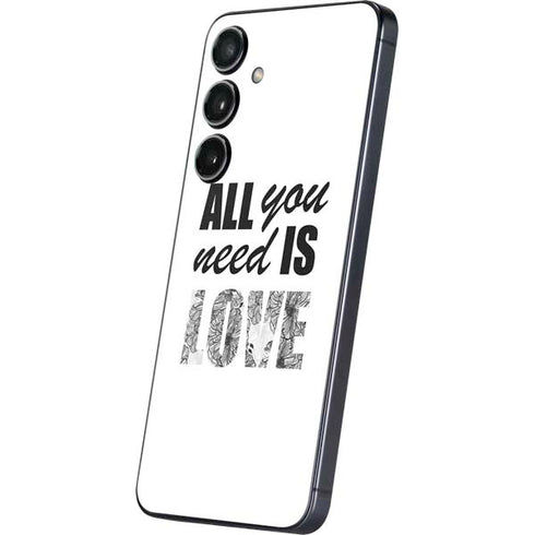 All You Need Is Love BW Galaxy S25 Skin